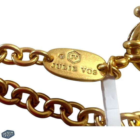 Julie Vos Gold and Pink Heart Necklace - Picture 10 of 10